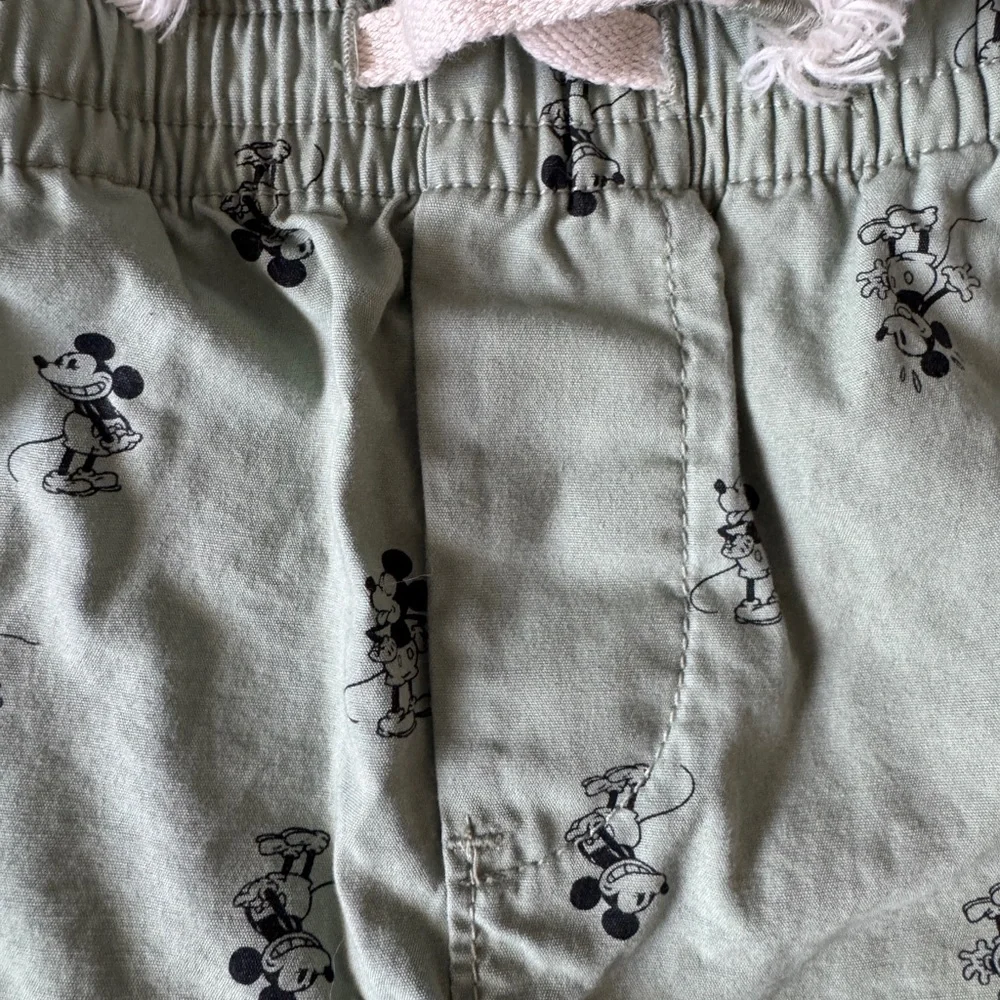 GAP c Disney Sage Green Toddler Shorts with Mickey Print